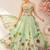 green organza printed traditional lehenga choli with free size upto 42