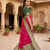 Pink soft banarasi silk saree with zari weaving meenakari design