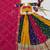 multicolor silk blend embroidered traditional lehenga choli with free size upto 42