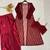 maroon satin embroidered traditional lehenga choli with free size upto 42