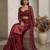 maroon satin embroidered traditional lehenga choli with free size upto 42