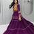purple cotton silk embroidered traditional lehenga choli with free size upto 42