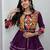 purple cotton silk embroidered traditional lehenga choli with free size upto 42
