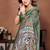 green color digital print work cotton blend saree