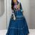 purple cotton silk embroidered traditional lehenga choli with free size upto 42