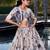 beige silk blend printed traditional lehenga choli with free size upto 42