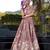 mauve silk blend printed traditional lehenga choli with free size upto 42
