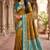 Mustard  soft banarasi silk saree with zari weaving meenakari design