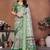 light green color digital print work cotton blend saree