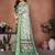 light green color digital print work cotton blend saree