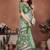 light green color digital print work cotton blend saree