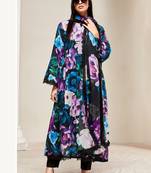 Women Floral Embroidered Empire Thread Work Kurta with Trousers & With Dupatta