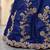 royal blue silk blend embroidered traditional lehenga choli