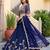 royal blue silk blend embroidered traditional lehenga choli
