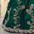 green silk blend embroidered traditional lehenga choli
