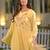 Floral Yoke Design Thread Work Cotton A-Line Kurta With Trousers & Dupatta