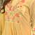Floral Yoke Design Thread Work Cotton A-Line Kurta With Trousers & Dupatta