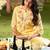 Floral Yoke Design Thread Work Cotton A-Line Kurta With Trousers & Dupatta