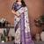 purple color digital print work cotton blend saree