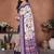 purple color digital print work cotton blend saree