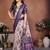 purple color digital print work cotton blend saree