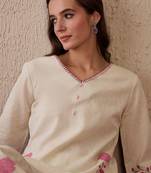 Embroidered Straight Kurta Palazzos Set