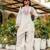 Off-white cotton poly embroidered farshi salwar set