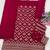 Rani-pink silk blend embroidered palazzo set