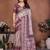 wine color digital print work cotton blend saree