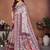 wine color digital print work cotton blend saree