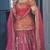 orange and pink faux georgette embroidered lehenga choli stitched