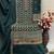 Dark-green silk blend embroidered palazzo set