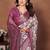 wine color digital print work cotton blend saree