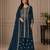 Dark-BLUE faux georgette embroidered palazzo set