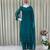 Teal-green georgette embroidered kurta set