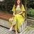 Green faux georgette embroidered KAFTAN set
