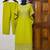 Green faux georgette embroidered KAFTAN set