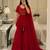 Red georgette thread embroidery sharara set