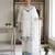 White faux georgette embroidered palazzo set
