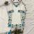 White faux georgette embroidered palazzo set