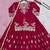 Rani-pink silk blend embroidered palazzo set