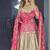 pink grey chinon and digital print embroidered sharara suit stitched