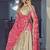 pink grey chinon and digital print embroidered sharara suit stitched