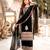 Black faux georgette embroidered palazzo set