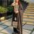 Black faux georgette embroidered palazzo set