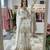White faux georgette embroidered sharara set