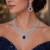 ruby red teardrop bridal jewellery set victorian wedding statement necklace & earrings
