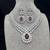 ruby red teardrop bridal jewellery set victorian wedding statement necklace & earrings