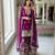 Rani-pink faux georgette embroidered sharara set