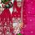 Pink faux georgette embroidered sharara set